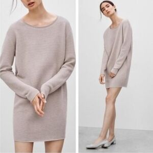 ARITZIA WILFRED Campanule silk & cashmere blend ribbed dress